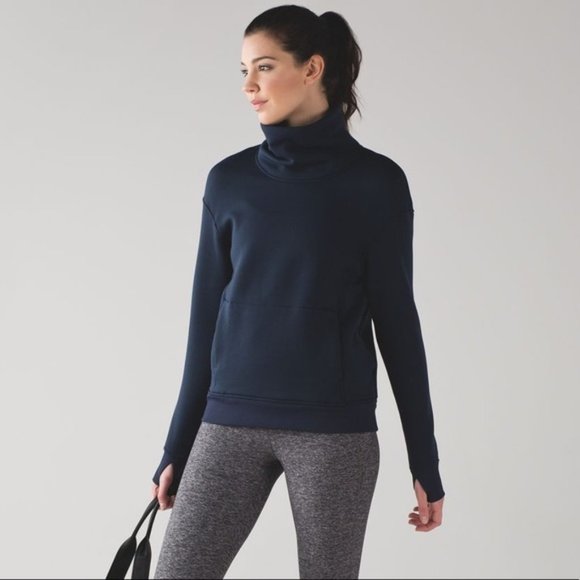 lululemon athletica Tops - Lululemon Kick The Cold Funnel Neck in Ink…